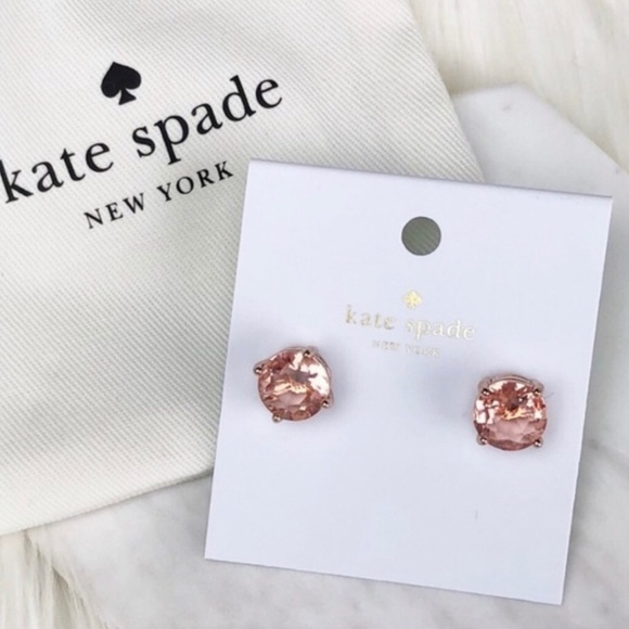 kate spade Jewelry - Kate Spade Light Peach Gumdrop Stud Earrings